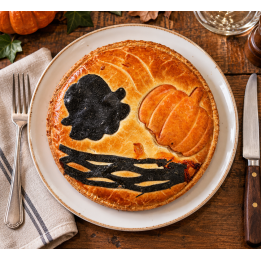 Tourte édition Halloween, effiloché de canard, butternut et patate douce , 4 personnes