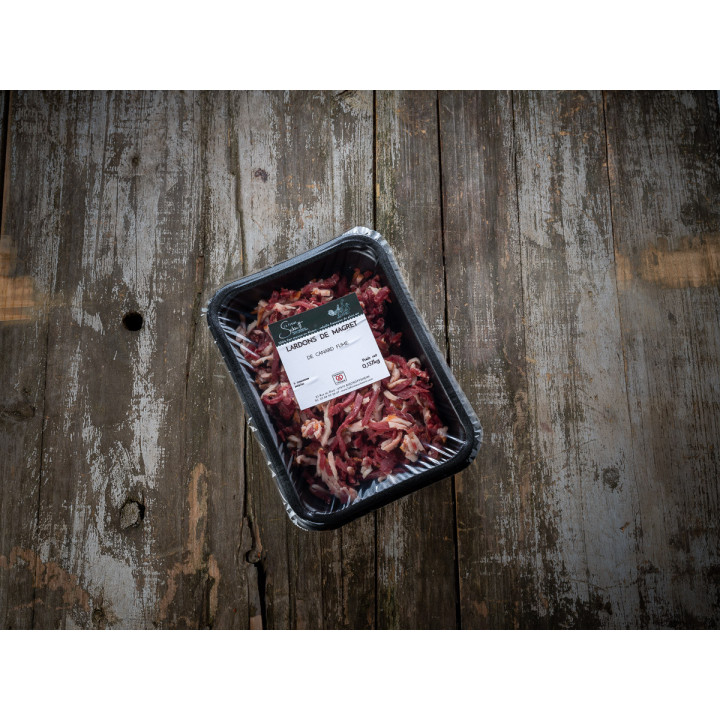 Magret de canard fumé lardonné, la barquette de 135g