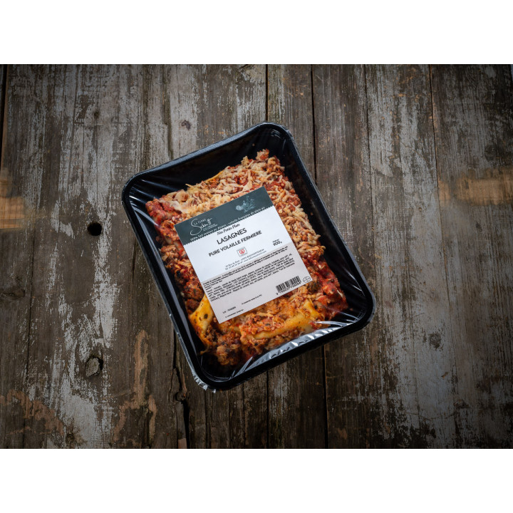 Lasagnes pure volaille, la barquette de 500g ou 900g