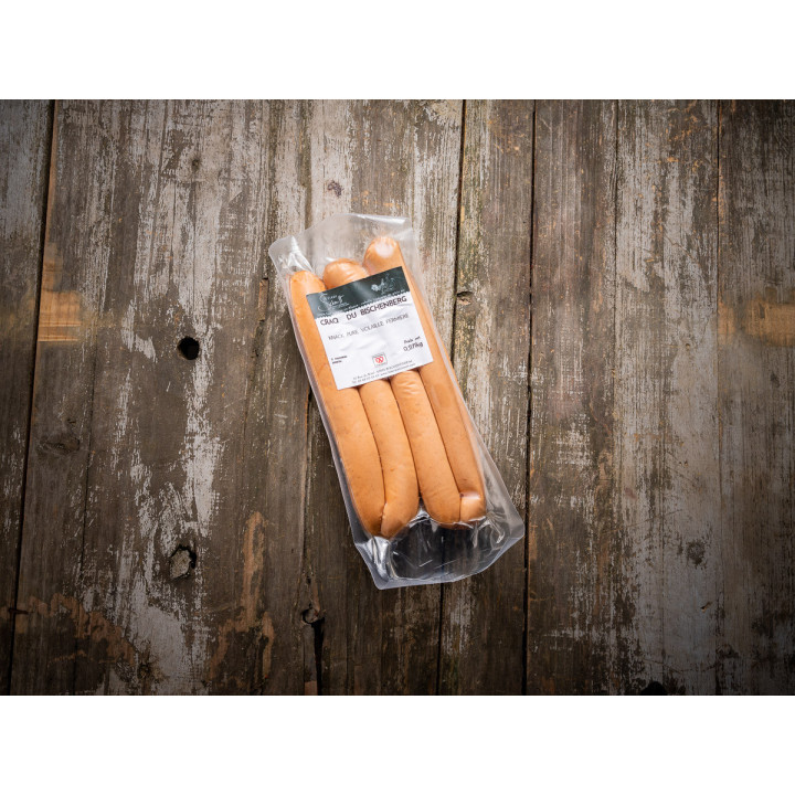 Craq' du Bischenberg, knack 100% volaille, 2 paires sous-vide 250g