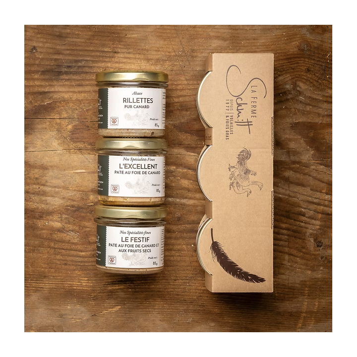 Trio Mini de pâtés et rillettes